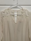 Rebecca Taylor Silk Lace Yoke Blouse Ivory Women   s Size 2 small Nwot Orig  295