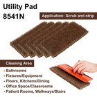  5 Pack  3m Doodleb Niagara 8541n Brown Scrub   Strip Utility Pads 4 5 8  X 10 