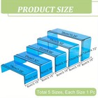 1set 5pcs 5-tier Acrylic Display Riser Stands Jewelry Organizer Rack For Shoes