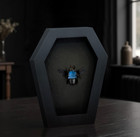 Real Blue Carpenter Bee Coffin Framed Dark Academia Decor Entomology Specimen