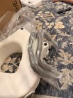 Carex White Potty Seat With Handles For Potty Training  Unisex Toilet Seat
