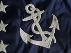 Vintage Buckeye Lake Yacht Club Past Commodore Officer Burgee Flag - 13  X 19 