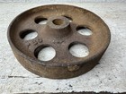 Antique Vintage Cast Iron Wheel 4 5    Industrial Cart Mercantile Repurpose