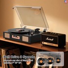 Vinyl Record Player With Built-in Stereo Speakers  Vintage 3-speed Turntable