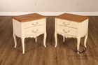 Ethan Allen French Country Style Pair Of Painted Nightstands