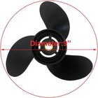 Propeller 9x9 Rh 8 Spline Tooth For Mercury Black Max Outboard 6 8 9 9 10 15 Hp