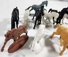 12 Pc Vtg Wild West Cowboys   Indians 2    3  Plastic Horses Toy Figures