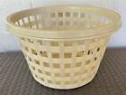 Vintage Rubbermaid 2966 Almond Round Roughneck Weave Heavy Duty Laundry Basket