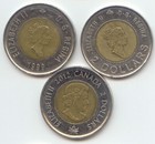 Canada 1999 2000 2012 Toonie Two Dollar Canadian  2 Commemoratives Exact Set