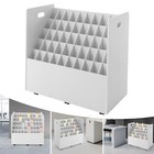 50-slot Blueprint Organizer  Roll File Storage Holder  Movable Roll File Cart