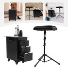 Rolling Makeup Case W  Combination Lock   Wheel Tattoo Accessories Large Storage