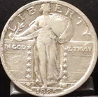 1925 Standing Liberty Quarter Full Date   Plus Free Small 999 Silver Bar