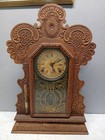 Ingraham Gila Model Parlor Mantle Clock  8 Day T s  Calendar  Oak Case  Parts 