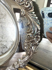 Reed   Barton Burgundy 2315 Silverplate Oval Serving Tray Platter 16 5 