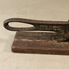 Vintage Antique Cast Iron Cigar Tobacco Cutter Peace And Good Will