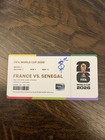 Bradley Barcola Signed Autograph France 2026 World Cup Goal Souvenir Ticket Stub