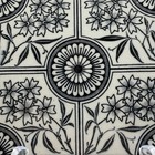 Antique Minton China Works 6x6 Tile Victorian Aesthetic Floral Medallion Black