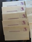 Lot Of 10  Vtg Abraham Lincoln 4 Cent Purple Stamp Post Card Unused