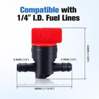 5pcs 1 4  Inline Straight Fuel Cut-off Shut-off Valve Petcock Riding Mower