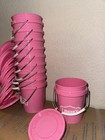Lowe   s Mini Bucket Pink W  Lid Rare Lot Of 10 Set