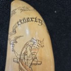 Faux Sperm Whale Tooth liberty  Scrimshaw Resin artek museum Quality
