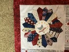 Patriotic Quilt Top  Northcott Fabric  Hand Pieced  Embroidered  Appliqu  