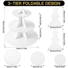 3-tier Cupcake Stand Cardboard Tower Dessert For Birthday Wedding Party