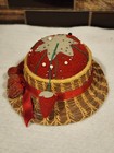 Vintage Pine Needle Tomato Pin Cushion Hat Strawberry Pine Nuts Sewing
