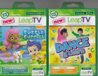 Leap Frog Leap Tv 4 Game Lot  Sports  Disney Pixar Bubble Guppies Dance All New 
