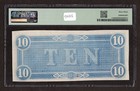 1864 T-68  10 Confederate States Of America Note - Pmg 63