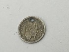 1855 Sweden 10 Ore Coin Token Around 1 2  With Hole In It  Vintage Antique Fob