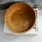 Vintage Hand Turned Solid Wood Serving Bowl Decor Original Patina 7 75 