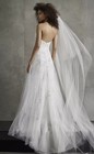 Nwt White By Vera Wang Layered Wedding Tulle Dress Silver Flowers 35010191