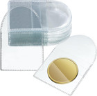 100 Pcs Single Pocket Coin Flips 2 X 2 Inch Individual Clear Cuttable Plastic   
