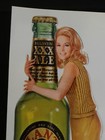 1969 Ballantine Xxx Ale Advertising Cardstock Table Sign  Bottle And Girl  nos  