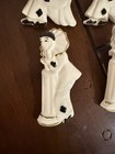 Vintage Clown Macrame Porcelain Ceramic Beads Rare Lot Of 4 Euc