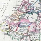 1863 Dower Map Holland Belgium Netherlands Amsterdam Brussels Antwerp Rotterdam
