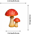 Miniature Resin Mushroom Decor For Fairy Garden     6 Pcs Colorful Mushroom Figuri