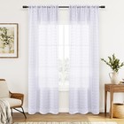  Sheer Curtains 84 Inch Length 2 Panels Sets For 38 w X 84 l  pack Of 2  White