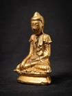Antique Wooden Burmese Buddha Statue From Burma  myanmar   19th Century