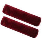 2pcs Car Soft Plush Seat Belt Shoulder Pad Strap Cover Protector Wine Red