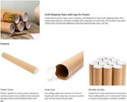 12 - 1 5  X 12  Round Cardboard Shipping Mailing Tube Tubes With End Caps