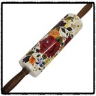 Pioneer Woman Fall Harvest Floral Ceramic Rolling Pin With Wooden Handles New
