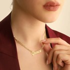 Personalize Name Pendant Necklace Cuban Link Chain Custom Jewelry Gift For Girls