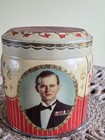 Vintage Queen Elizabeth Ii Coronation Prince Phillip 1953 Candy Tin  read Rusty