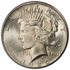 1925  1 Peace Dollar Pcgs Ms66  cac 