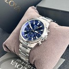 Bulova Men s Marine Star 96b256 Blue Dial Chronograph Quartz Watch 43mm