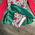 Cheeky Plum Girls 12-18 Months Leotard Long Sleeve Velvet Christmas Red Green