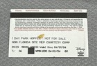 Vintage 2004 Walt Disney World One Day Park Hopper Ticket Stub Donald Duck
