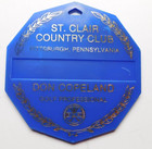 Vintage Golf Course Bag Tag - St Clair Country Club - Pittsburgh Pennsylvania